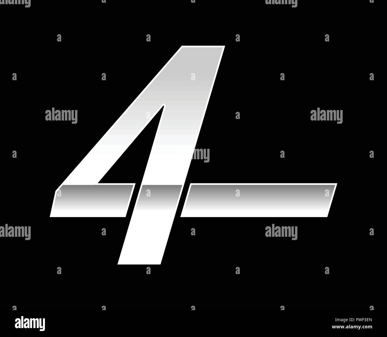 Number four logo design Black and White Stock Photos Images Alamy