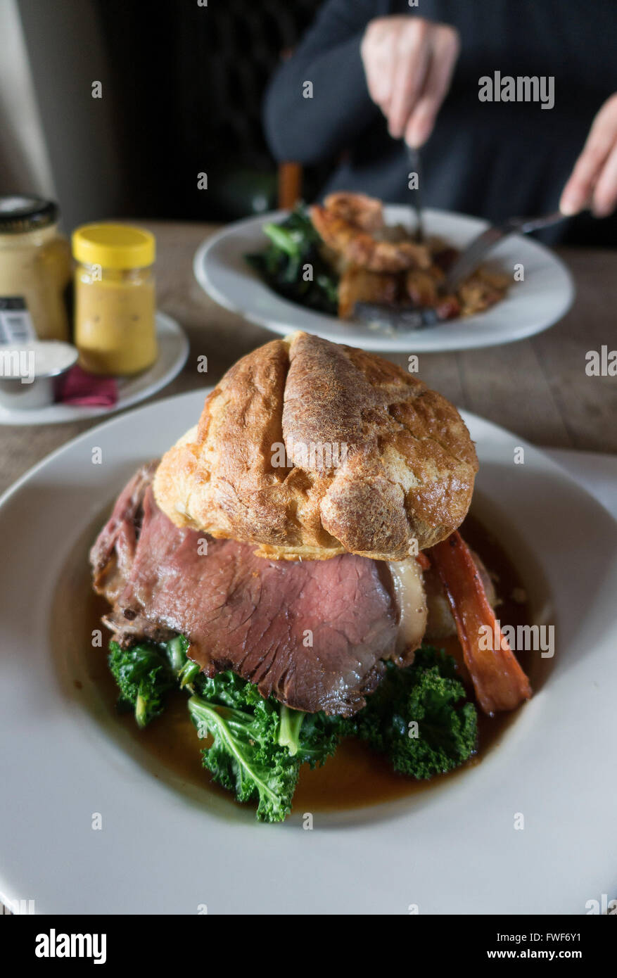Roast Beef and Yorkshire Pudding at Bull & Last gastropub,Parliament