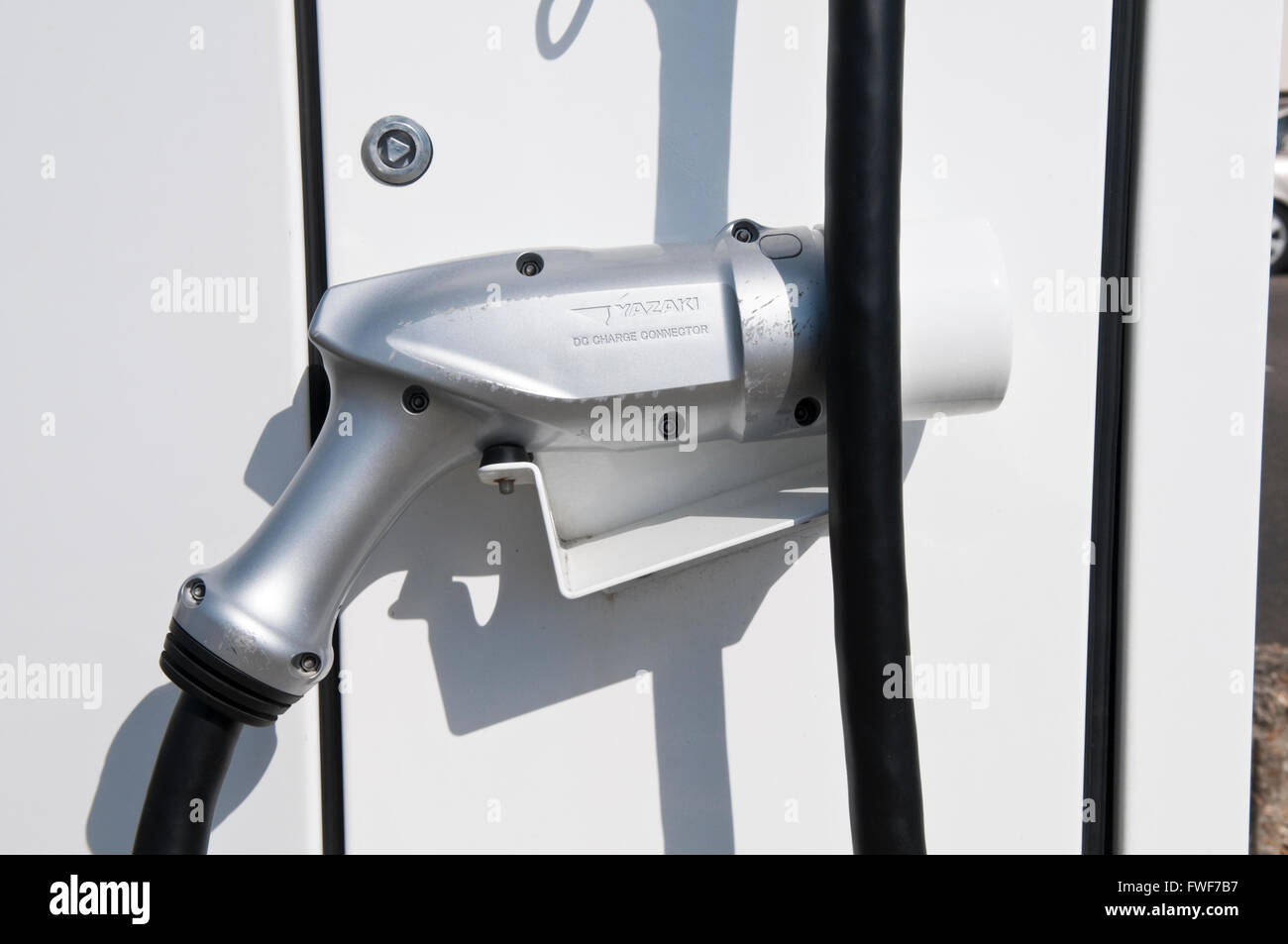 Detail of an electric car DC charging connector Stock Photo