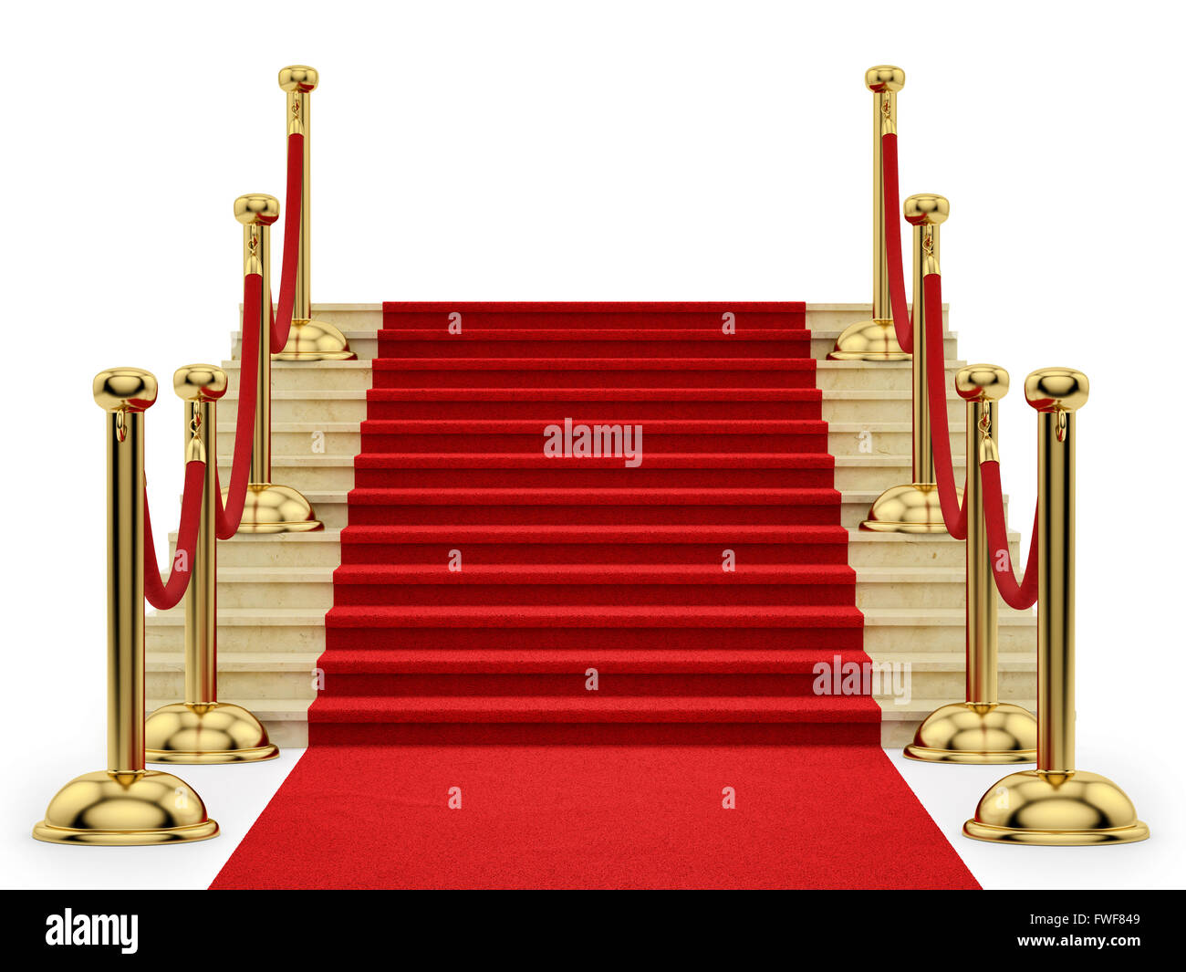 gold stanchions and a red carpet Stock Photo - Alamy