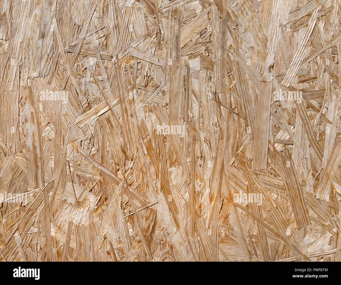 Texture of an OSB oriented strand board in close-up Stock Photo