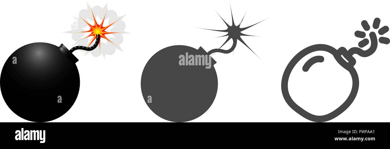 Bomb icon set Stock Vector Image & Art - Alamy