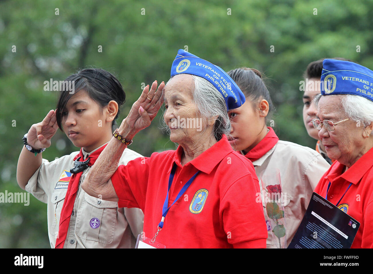 Taguig City, Philippines. 5th Apr, 2016. Filipino World War II veterans