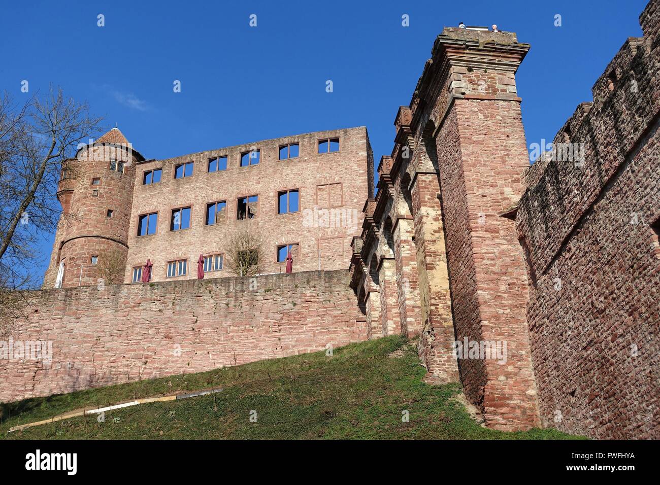 Germany: West side of Wertheim Castle, Baden-Württemberg. Photo from 26. March 2016. Stock Photo