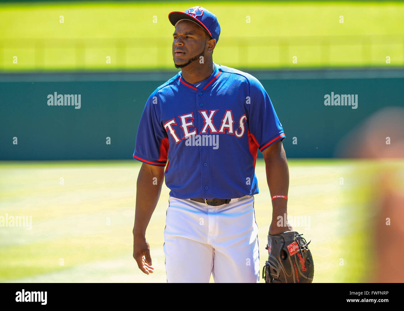 APR 04, 2016: Texas Rangers second baseman Hanser Alberto #2 during an ...