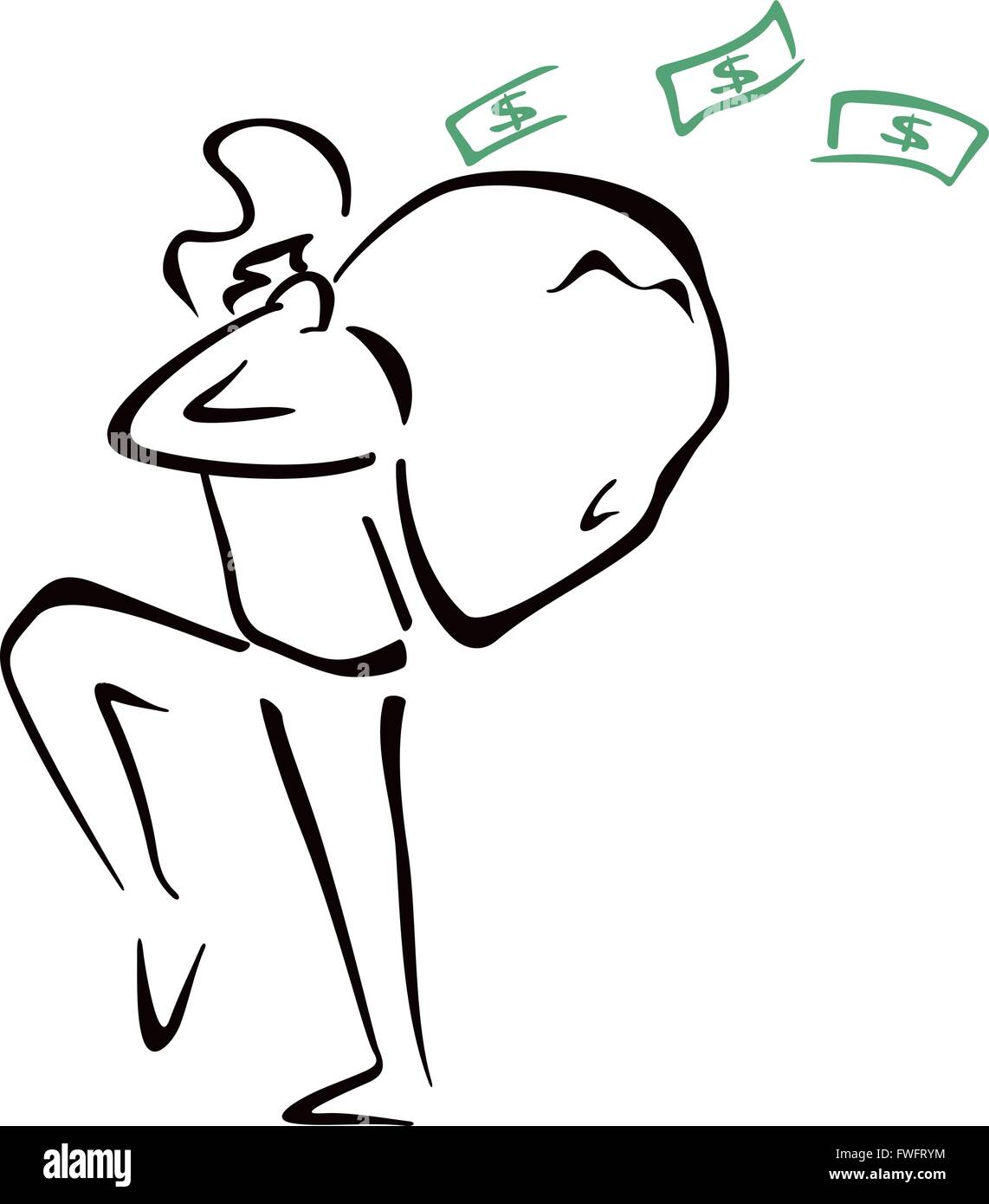 Robber with swag bag hi-res stock photography and images - Alamy