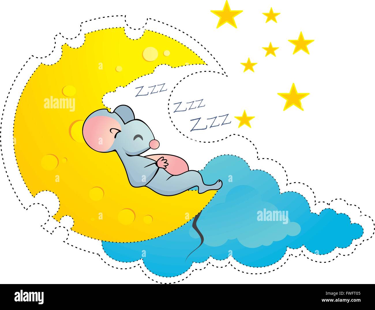 Cheesy moon Stock Vector