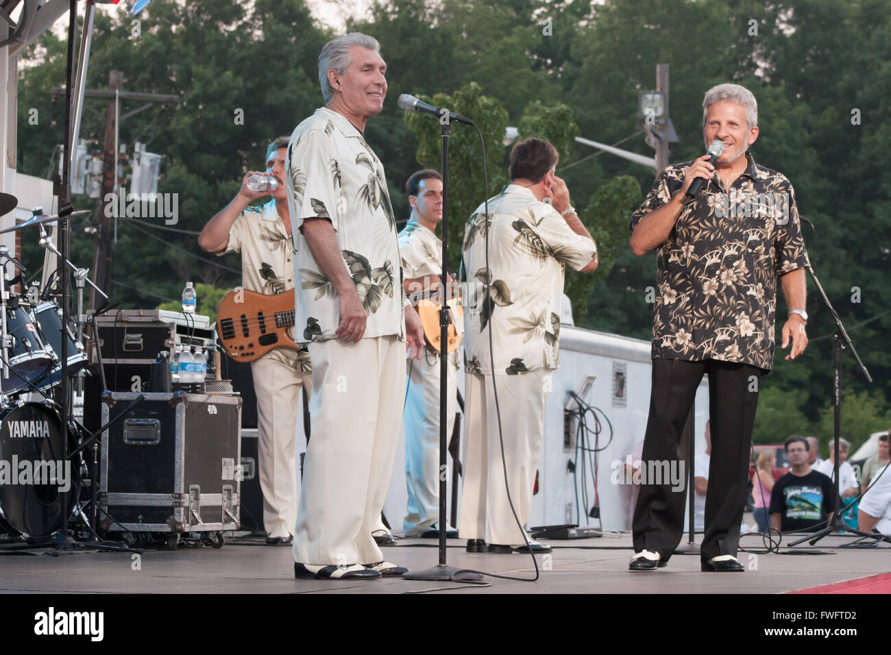 Johnny Maestro and the Brooklyn Bridge at an outdoor concert in