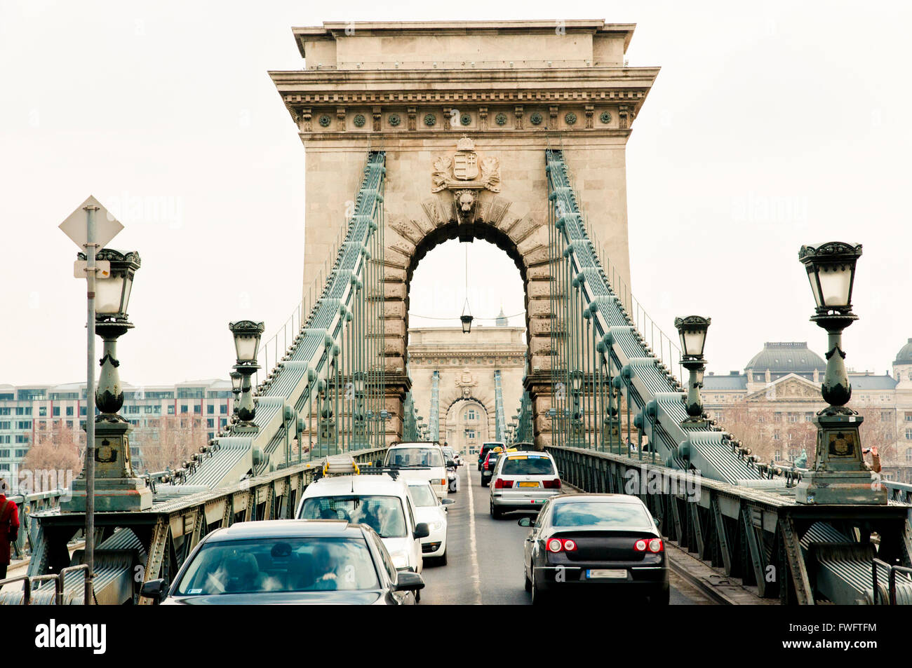 Chain Bridge Budapest Hungary Stock Photo Alamy