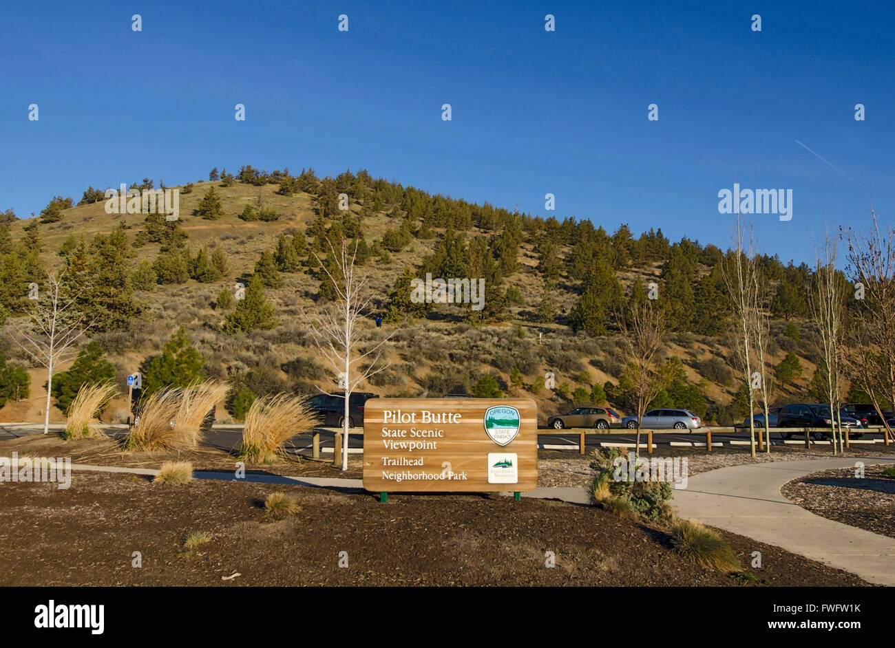 Pilot Butte State Scenic Viewpoint in Bend, Oregon Stock Photo