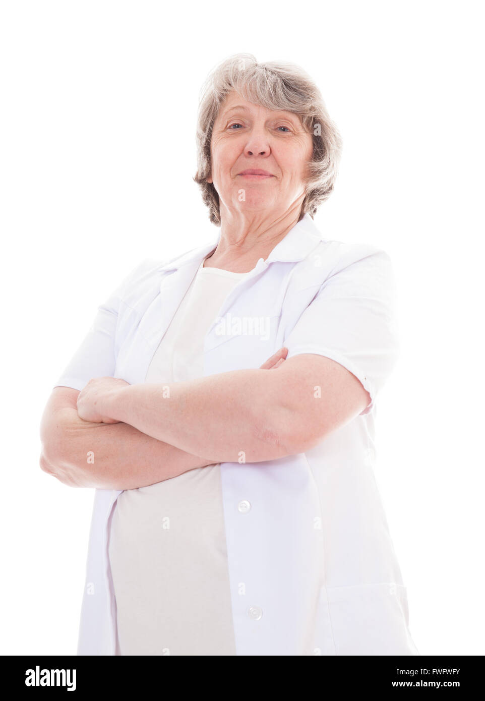 Senior woman. All on white background Stock Photo