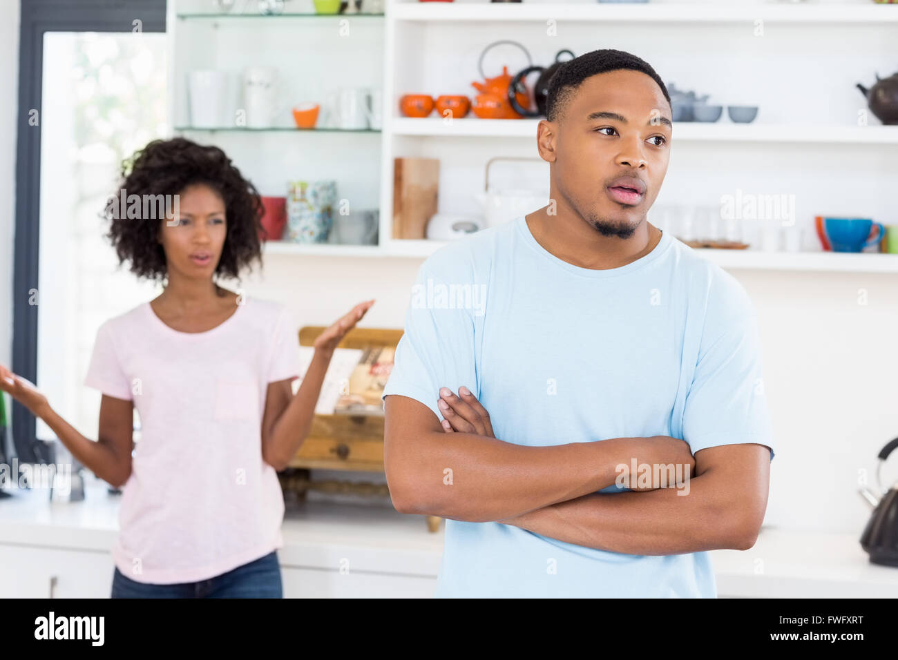 Black couple upset hi-res stock photography and images - Alamy