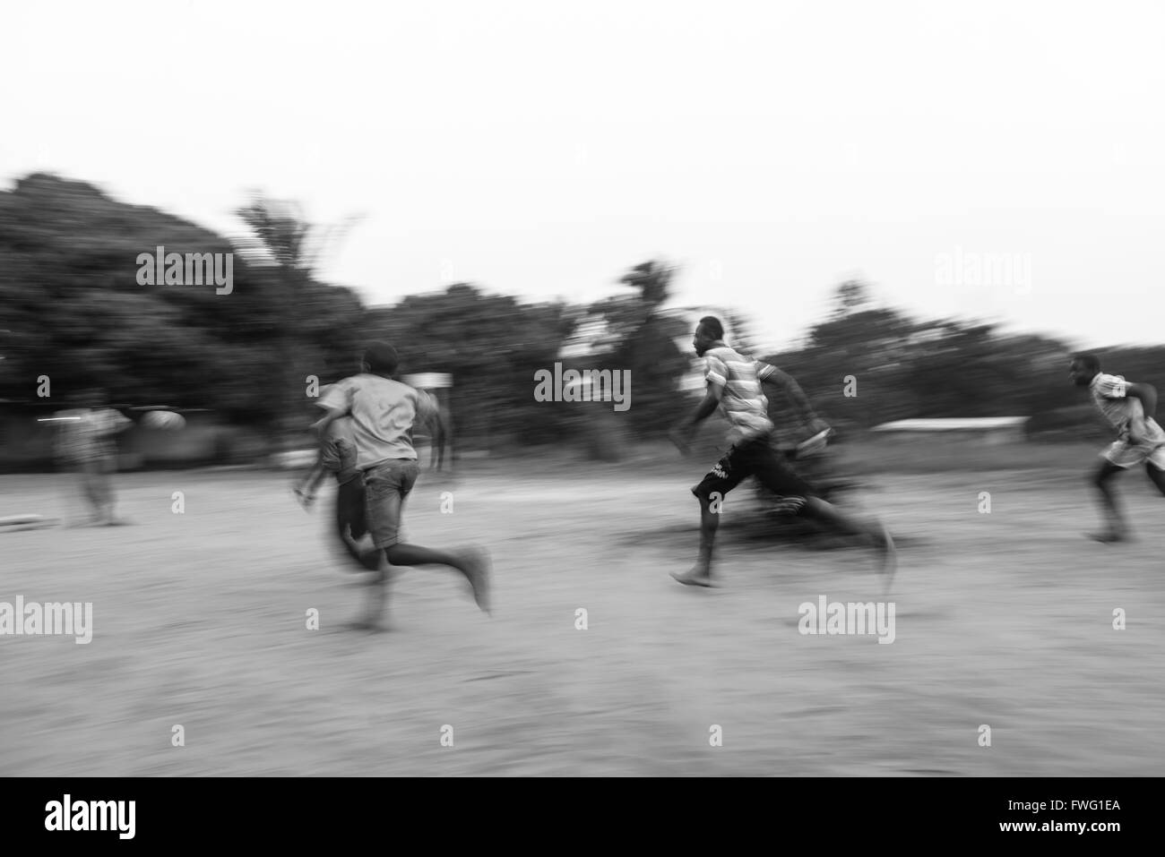 Street soccer, Democratic Republic of Congo Stock Photo