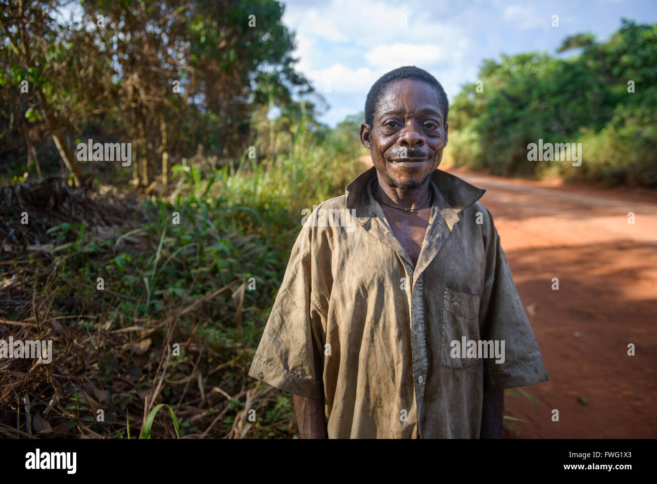 Congolese man, Democratic Republic of Congo Stock Photo