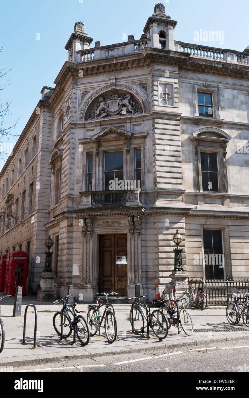 The facade of Bow Magistrate Court in London, United Kingdom. Stock Photo