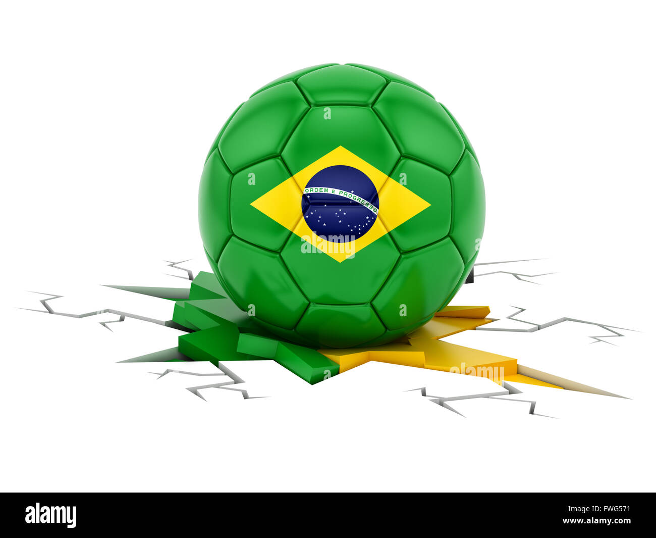 soccer ball with the flag of Brazil Stock Photo Alamy