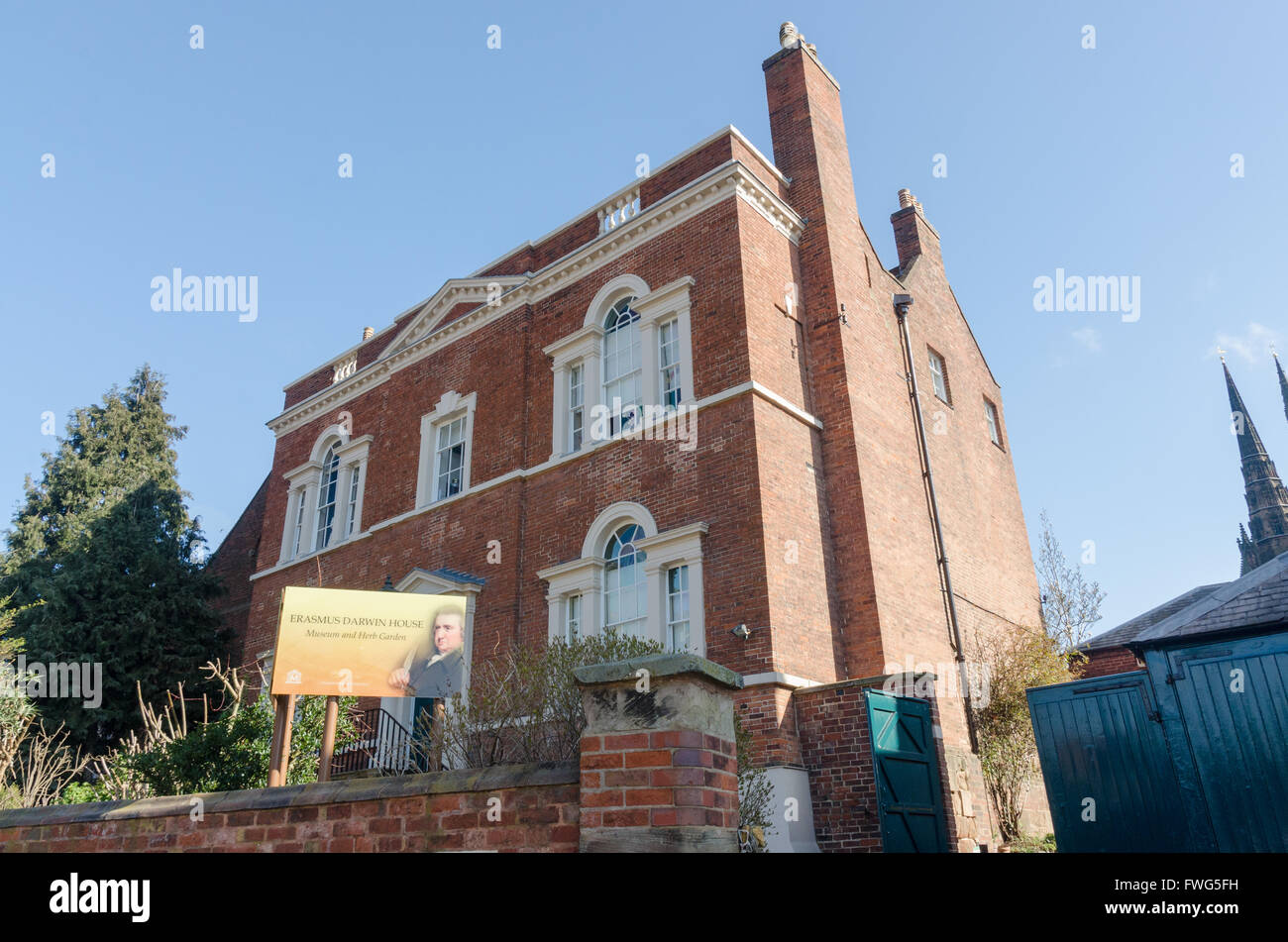 Erasmus Darwin House in Beacon Street, Lichfield, Staffordshire Stock