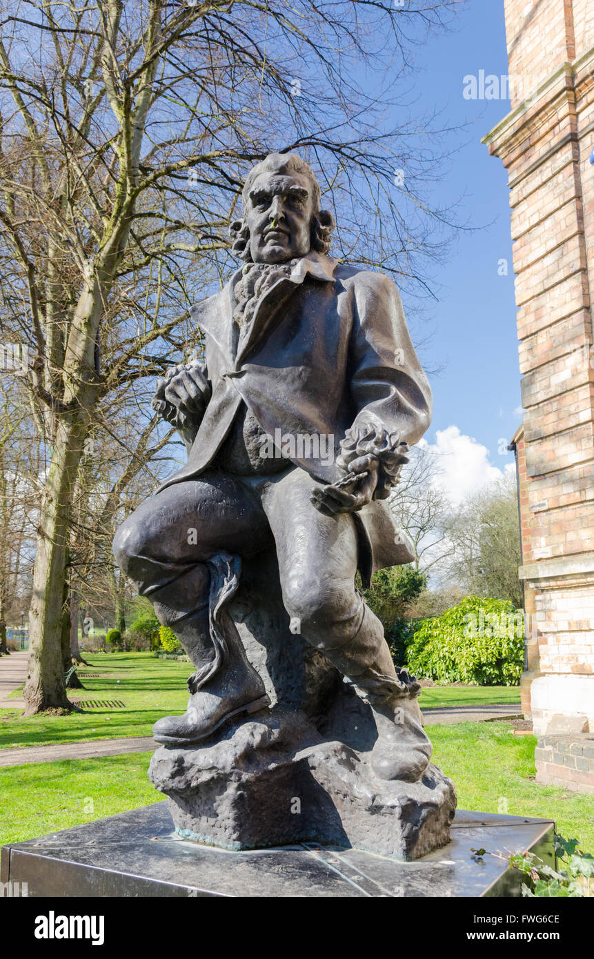 Statue of Erasmus Darwin in Beacon Park, Lichfield Stock Photo Alamy