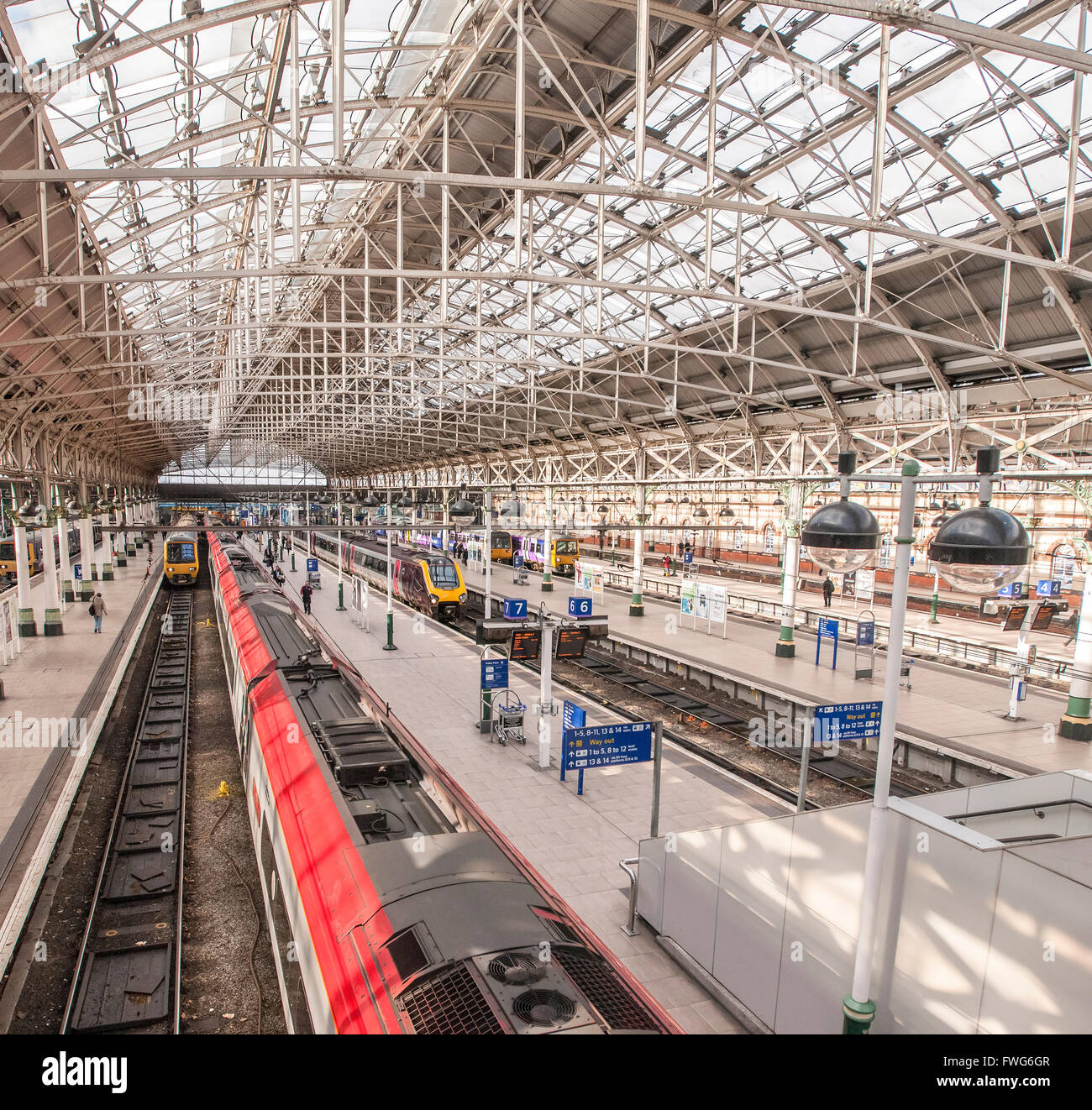 Piccadilly station Manchester. West Coast Main Line. WCML Stock Photo