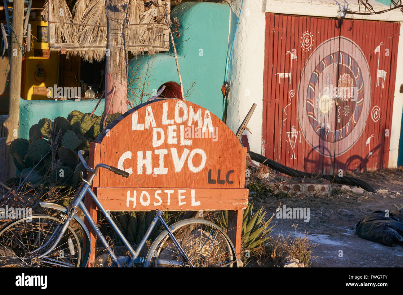 La Loma Del Chivo hostel, Marathon, Texas, USA Stock Photo