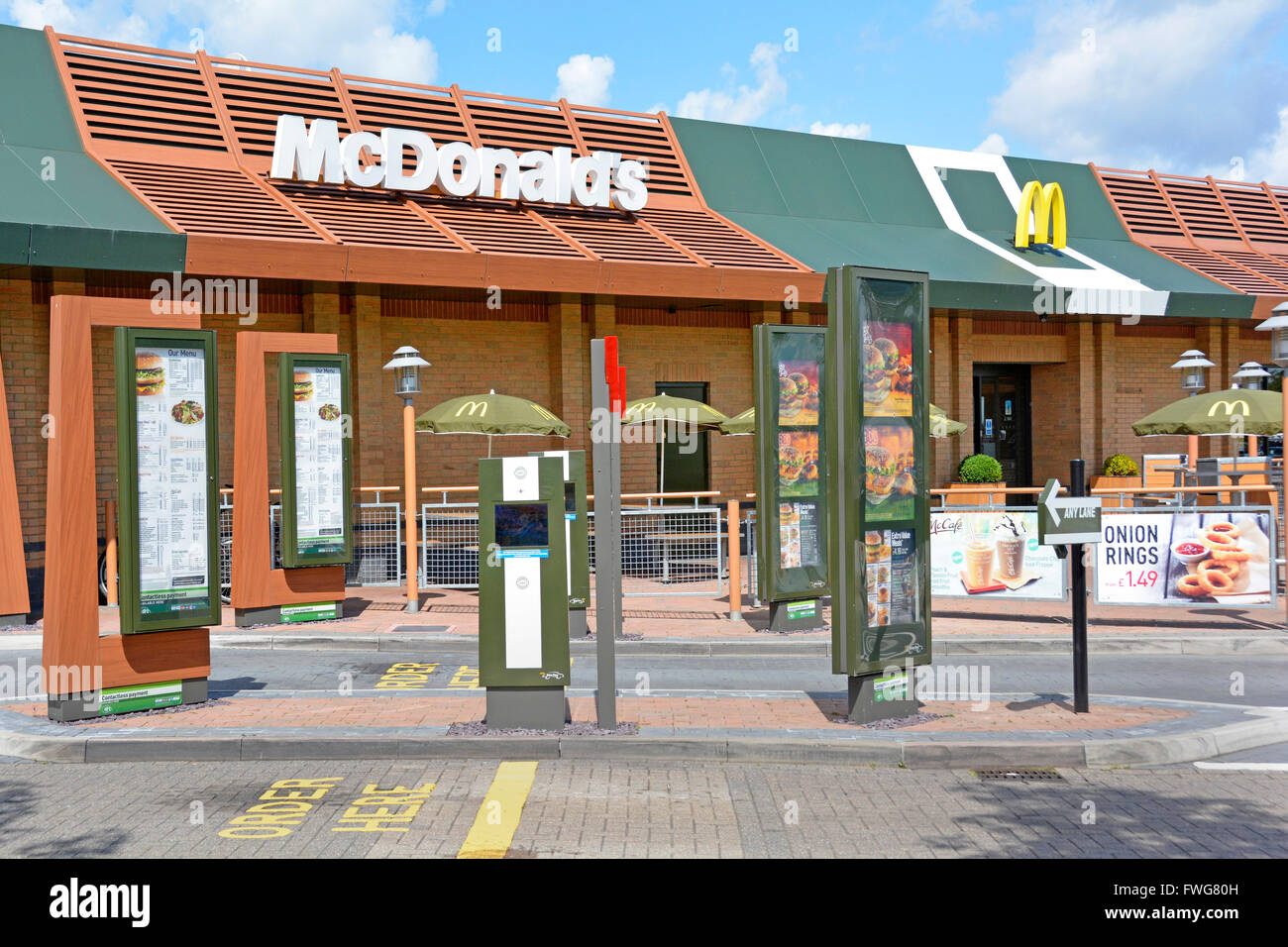McDonalds drive through fast food restaurant in Milton Keynes