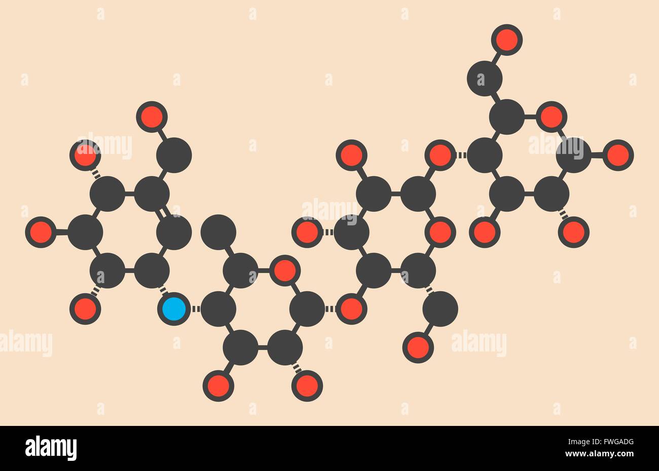 Acarbose diabetes drug molecule Blocks carbohydrate digestion by ...