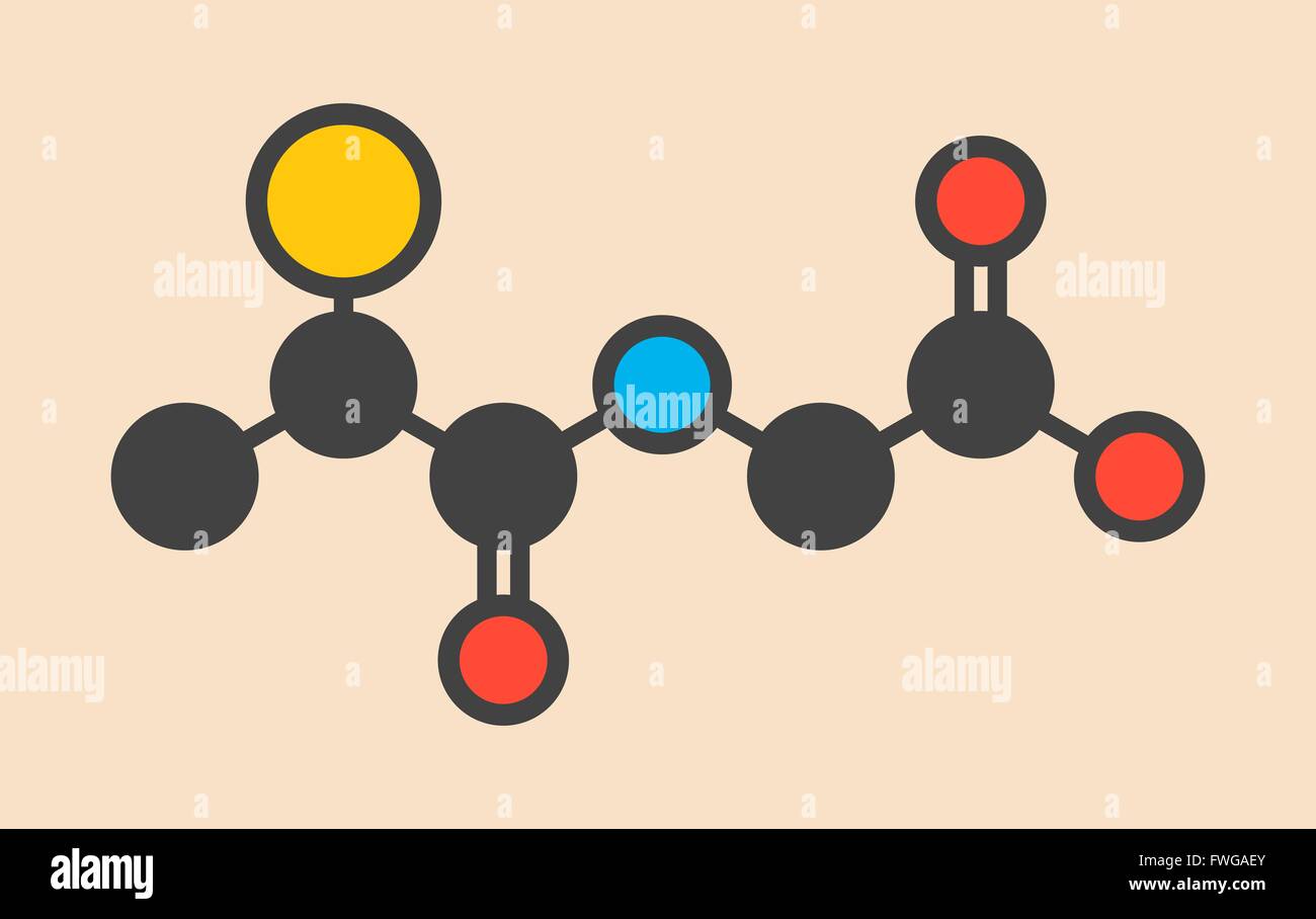 Tiopronin cystinuria drug molecule Has orphan drug status Stylized ...