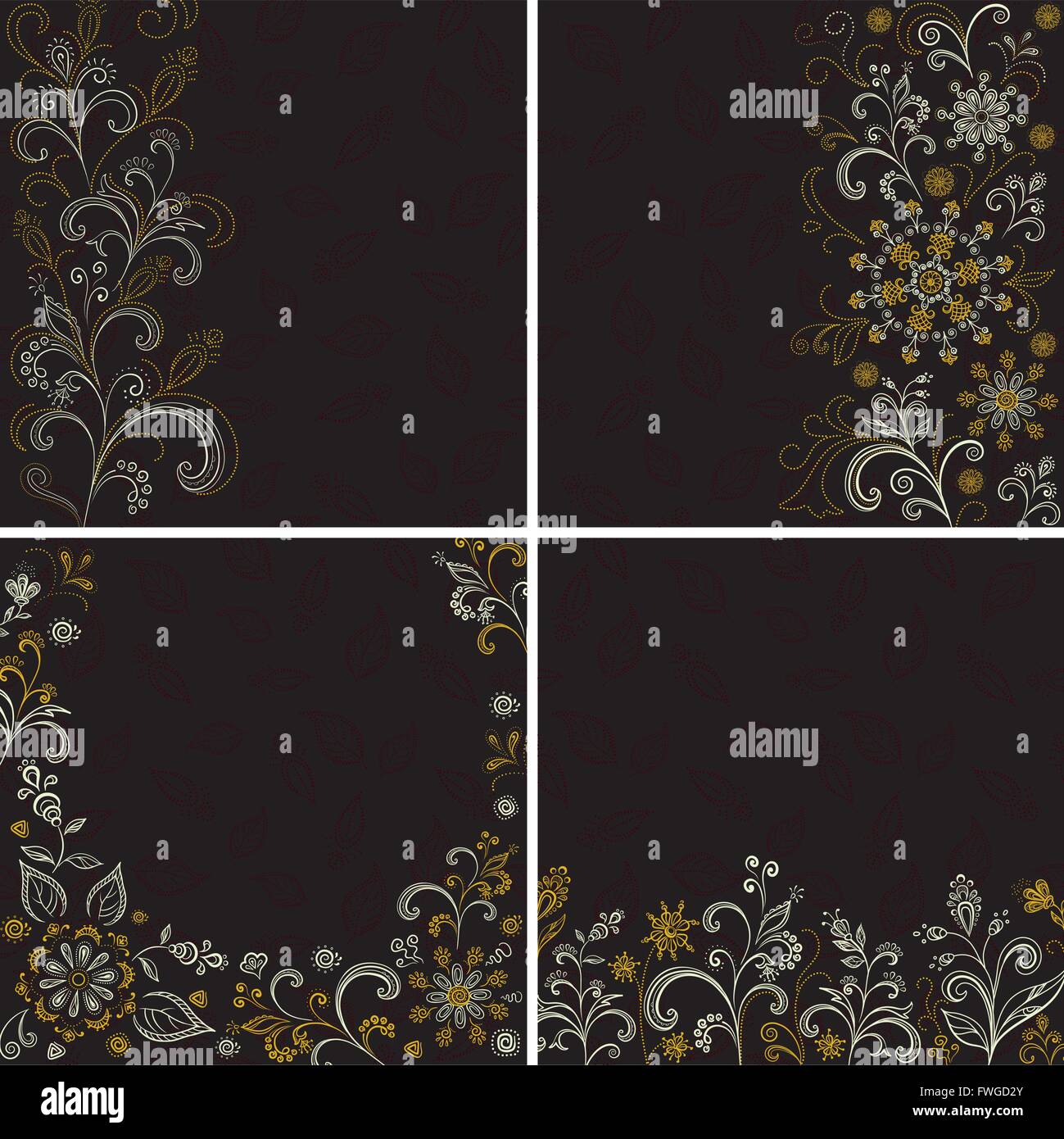 Set abstract floral backgrounds Stock Vector Image & Art - Alamy
