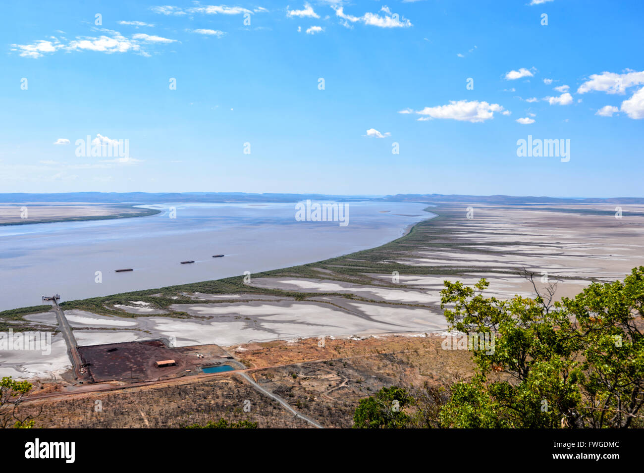 View of Cambridge Gulf from the Five Rivers Lookout, peak Bastion Range, Wyndham, Kimberley Region, Western Australia, Australia Stock Photo