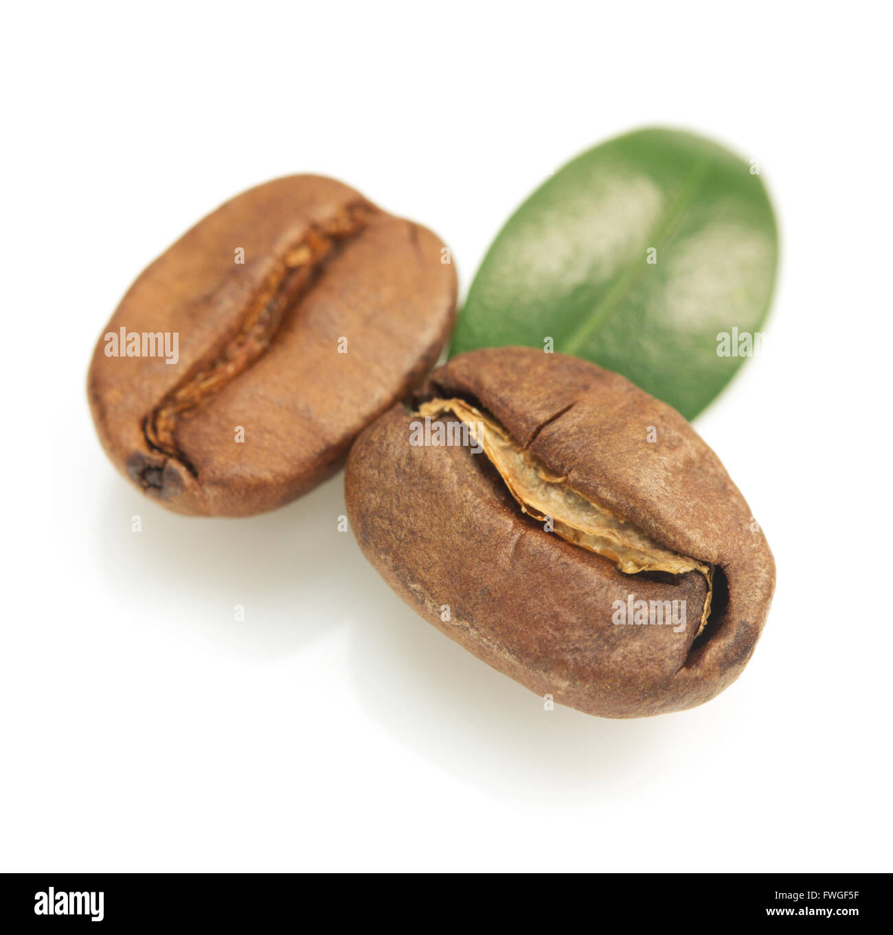 coffee beans isolated on white background Stock Photo - Alamy
