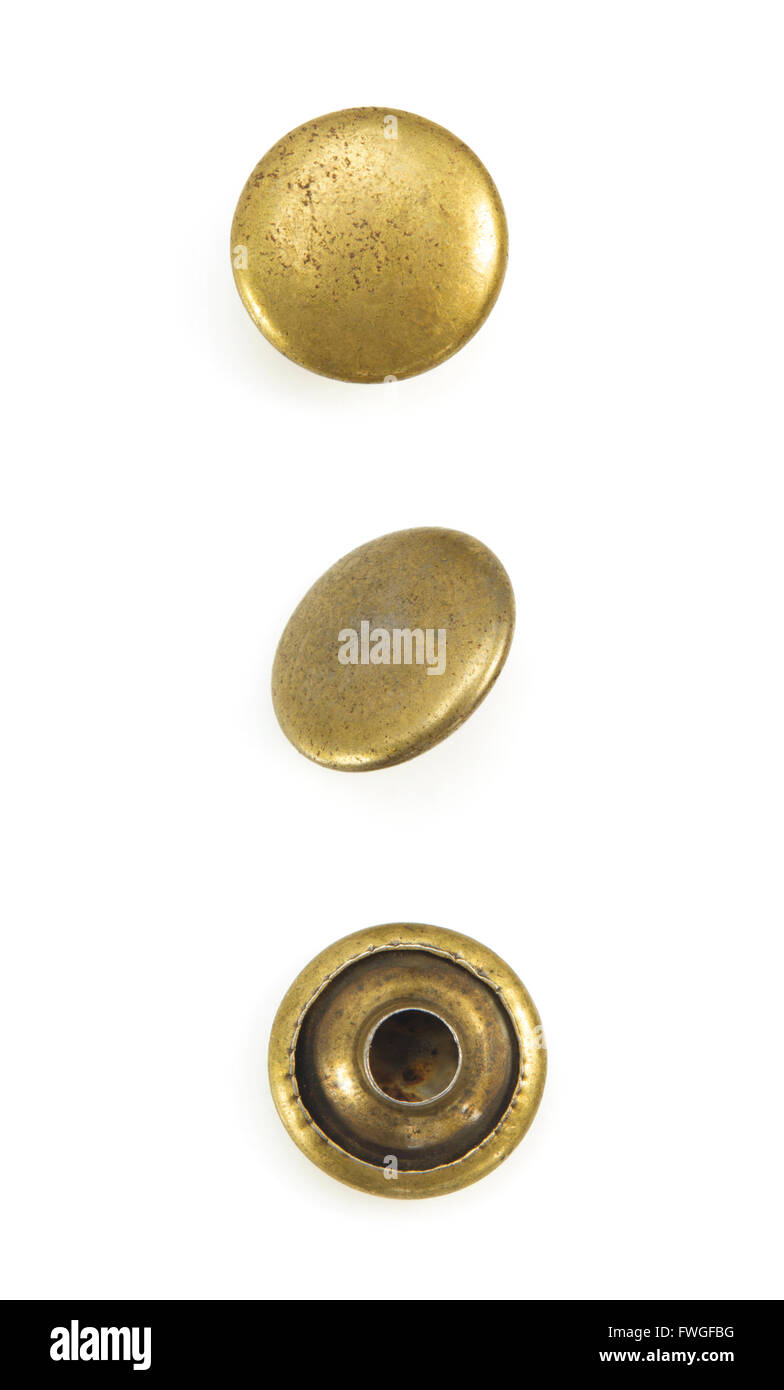metal jeans rivets isolated on white background Stock Photo Alamy