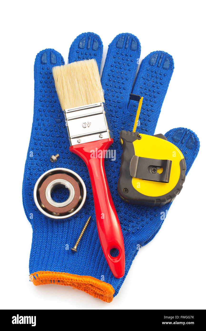 set of tools and instruments isolated on white background Stock Photo Alamy