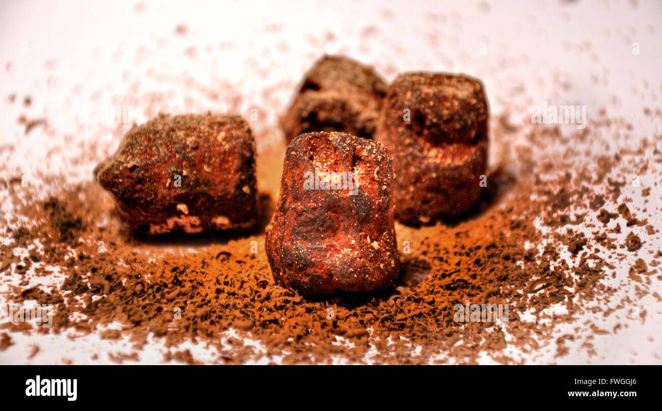 Chocolate Truffles Stock Photo