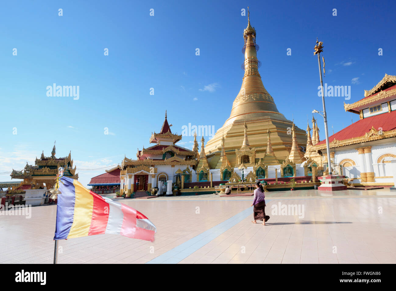 Kyaik Tan Lan pagoda in Mawlamyine, Mon, Myanmar (Burma), Southeast Asia Stock Photo