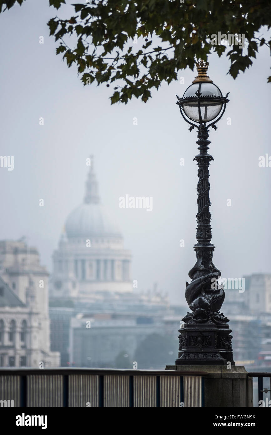St. Paul's Cathedral, seen from South Bank, London, England, United Kingdom, Europe Stock Photo