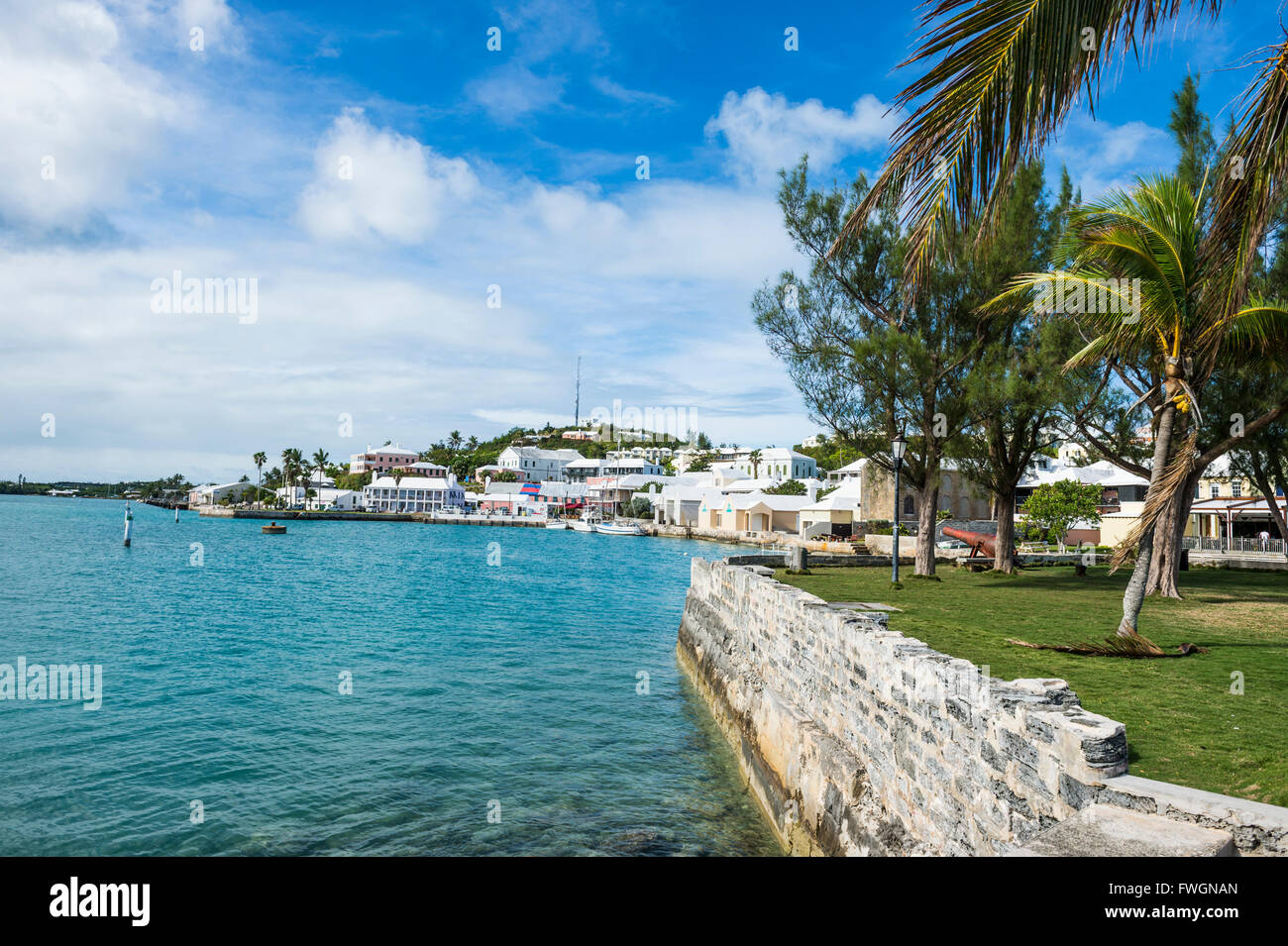 The harbour of the Unesco World Heritage Site, the historic Town of St George, Bermuda, North America Stock Photo
