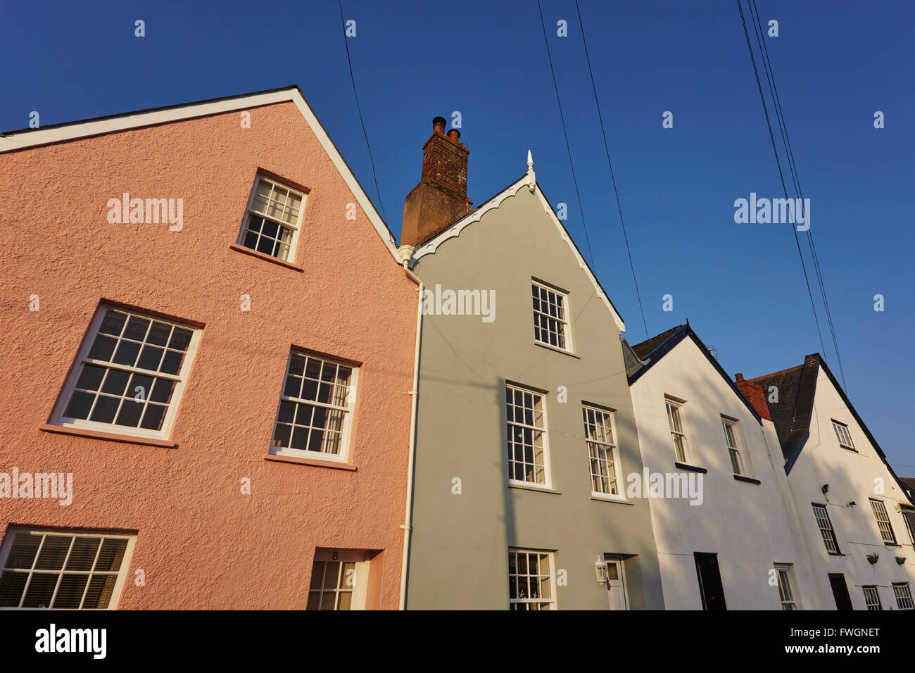 Historic houses in Topsham, near Exeter, Devon, England, United Kingdom