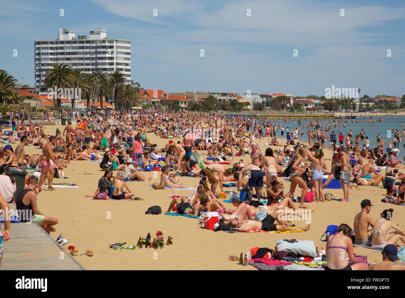 St Kilda Beach, Melbourne, Victoria, Australia, Oceania Stock Photo