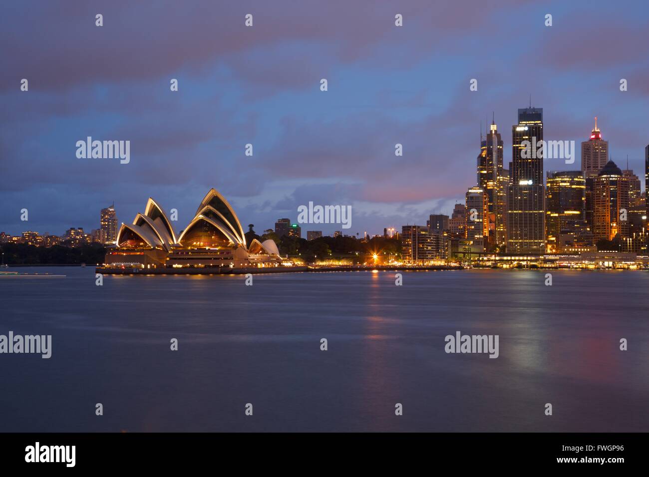Opera House from North Sydney, Sydney, New South Wales, Australia, Oceania Stock Photo