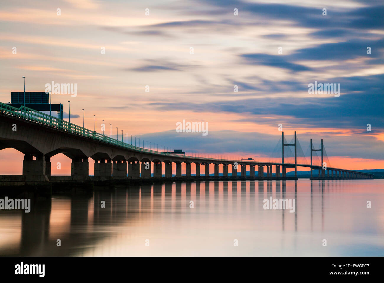 Second Severn Crossing, South East Wales, United Kingdom, Europe Stock Photo