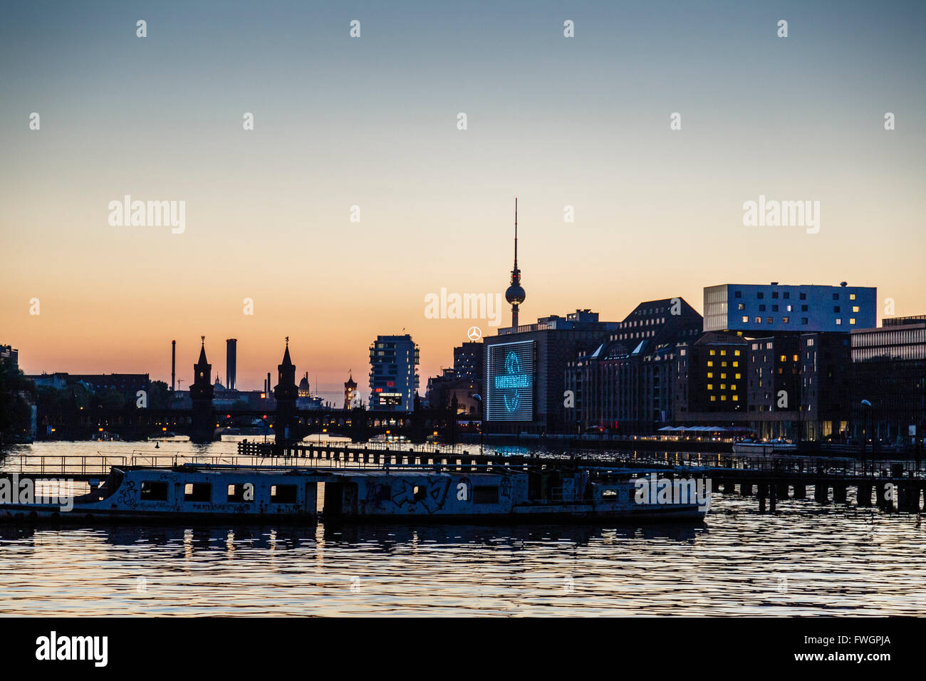 Skyline of Berlin, Kreuzberg, Berlin, Germany, Europe Stock Photo