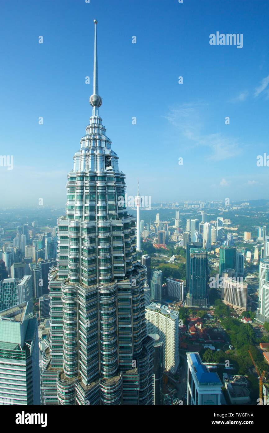 View from Petronas Towers, Kuala Lumpur, Malaysia, Southeast Asia, Asia Stock Photo