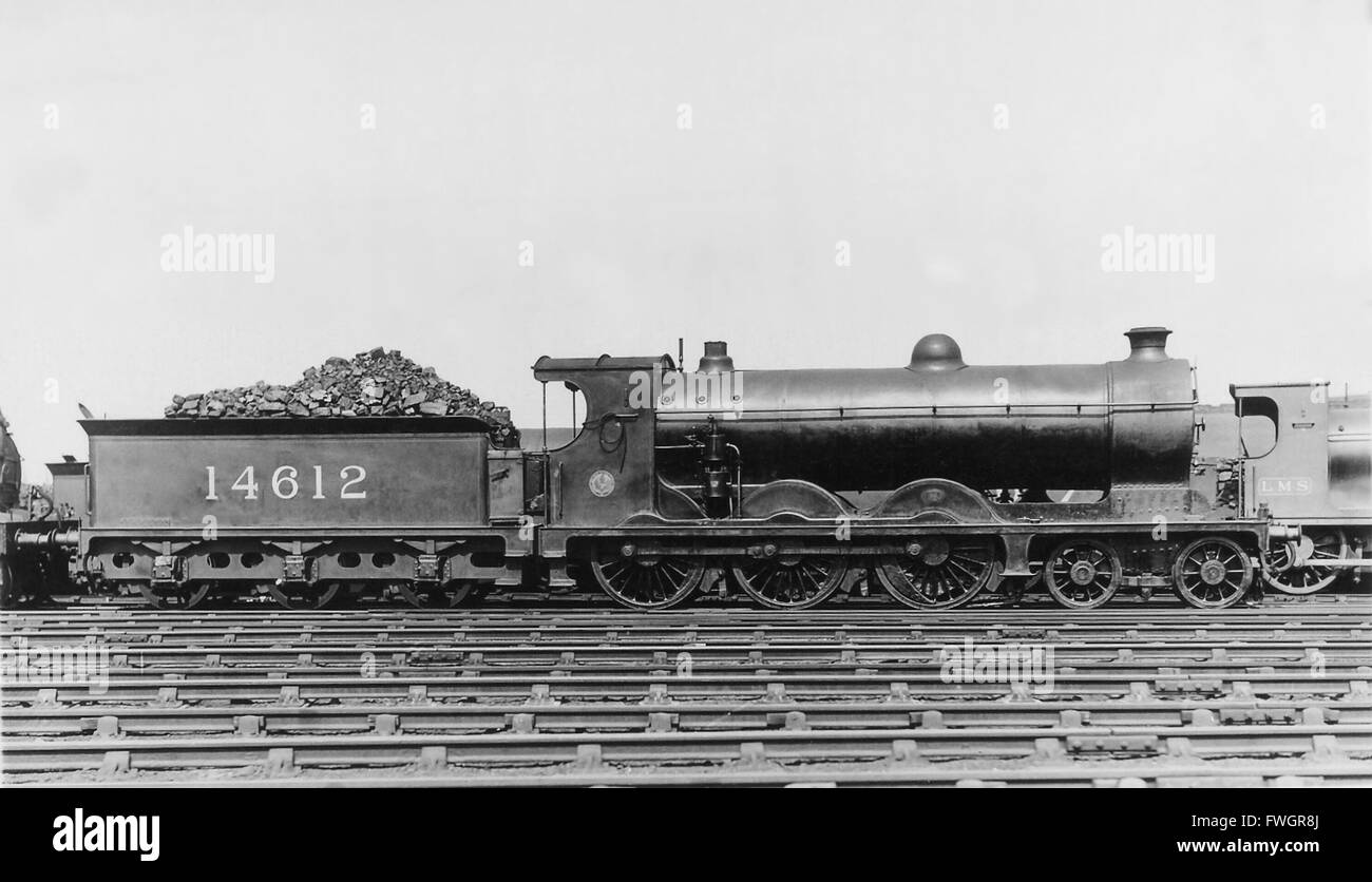 Caledonian Railway 4-6-0 steam locomotive 911 'Barochan' of the 908 Class as LMS 14612 Stock Photo