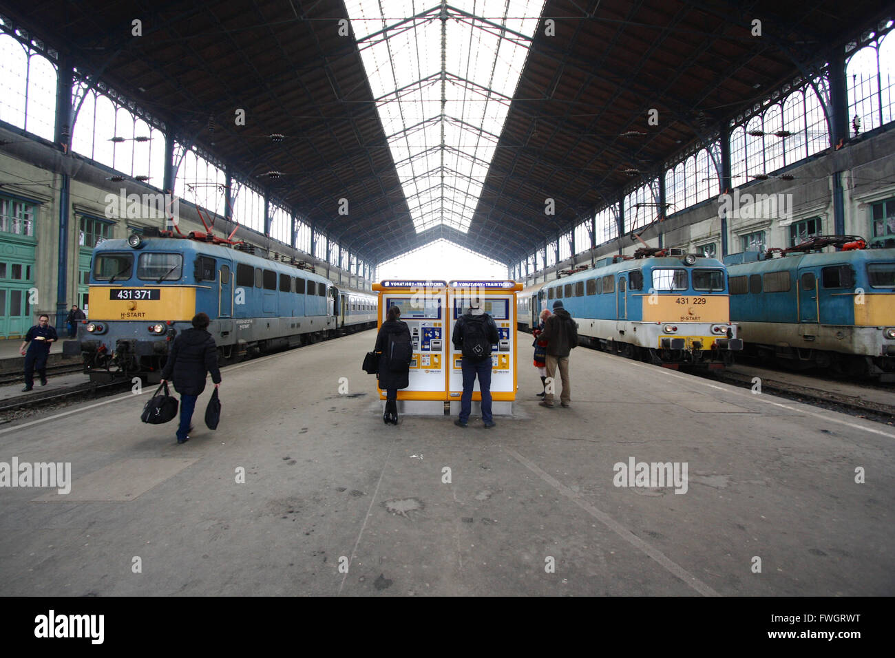 Budapest Nyugati train station, Hungary Stock Photo Alamy