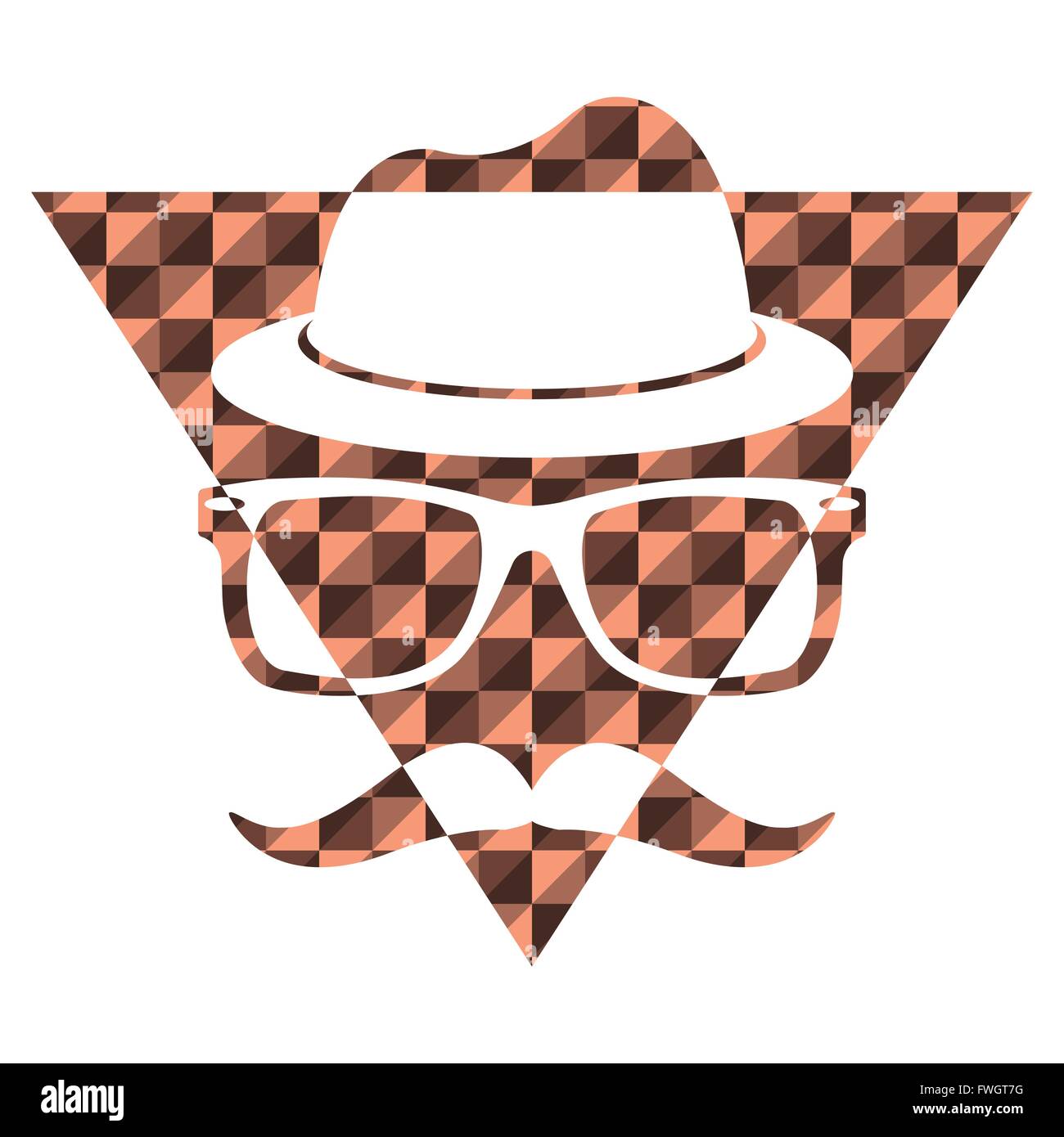 Illustration Vector Graphic Triangle Checked Hipster for different purpose in web and graphic design Stock Vector