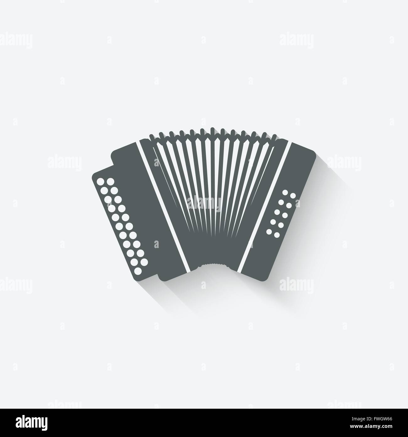 accordion music design element vector illustration. eps 10 Stock
