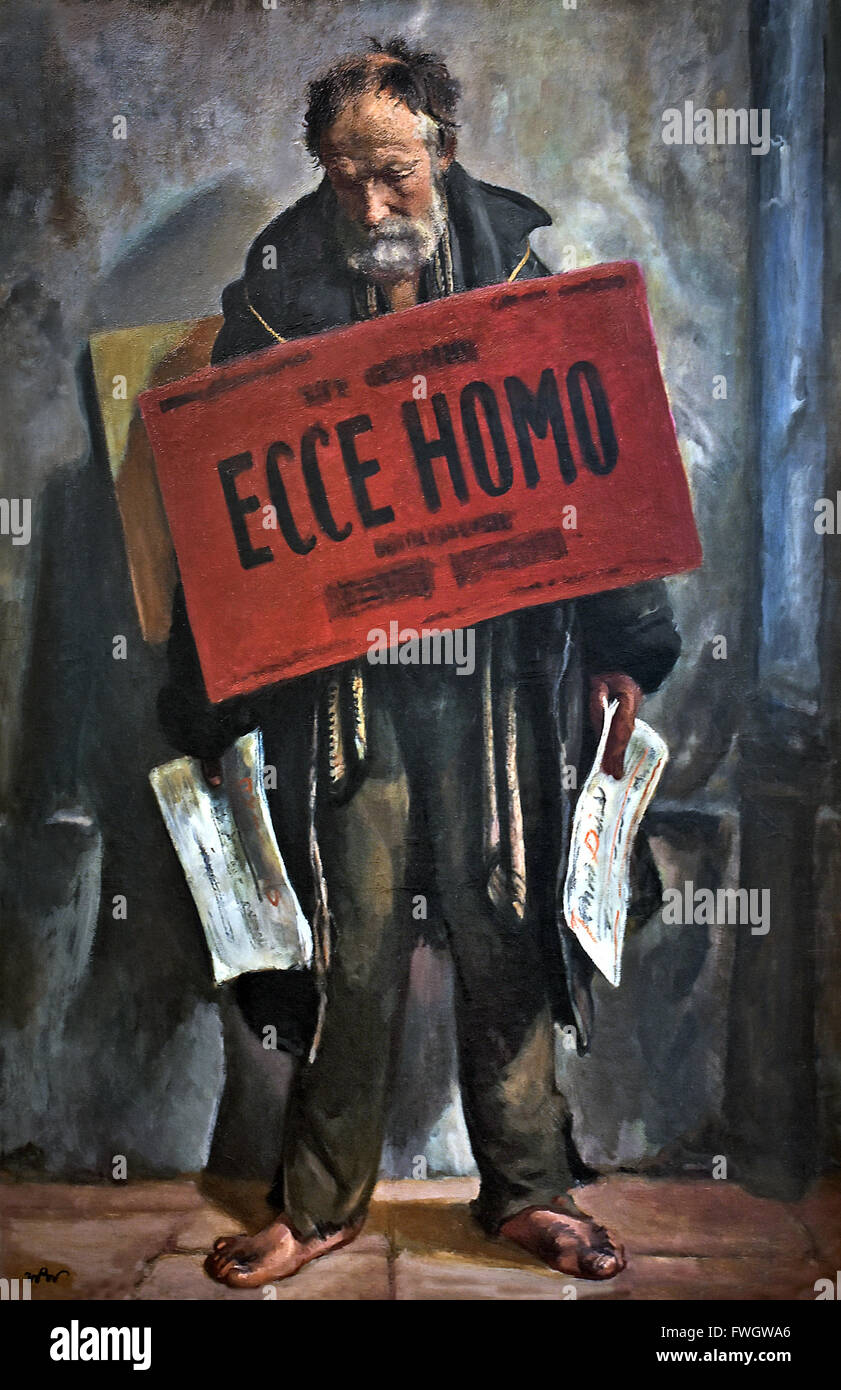 Ecce Homo 1934 Wojciech Weiss 1875 –  1950  Polish painter and draughtsman of the Young Poland movement.  Ecce homo, (Latin for 'Behold the Man),  phrase uttered by, Pontius Pilate ,at the trial of Christ, Stock Photo