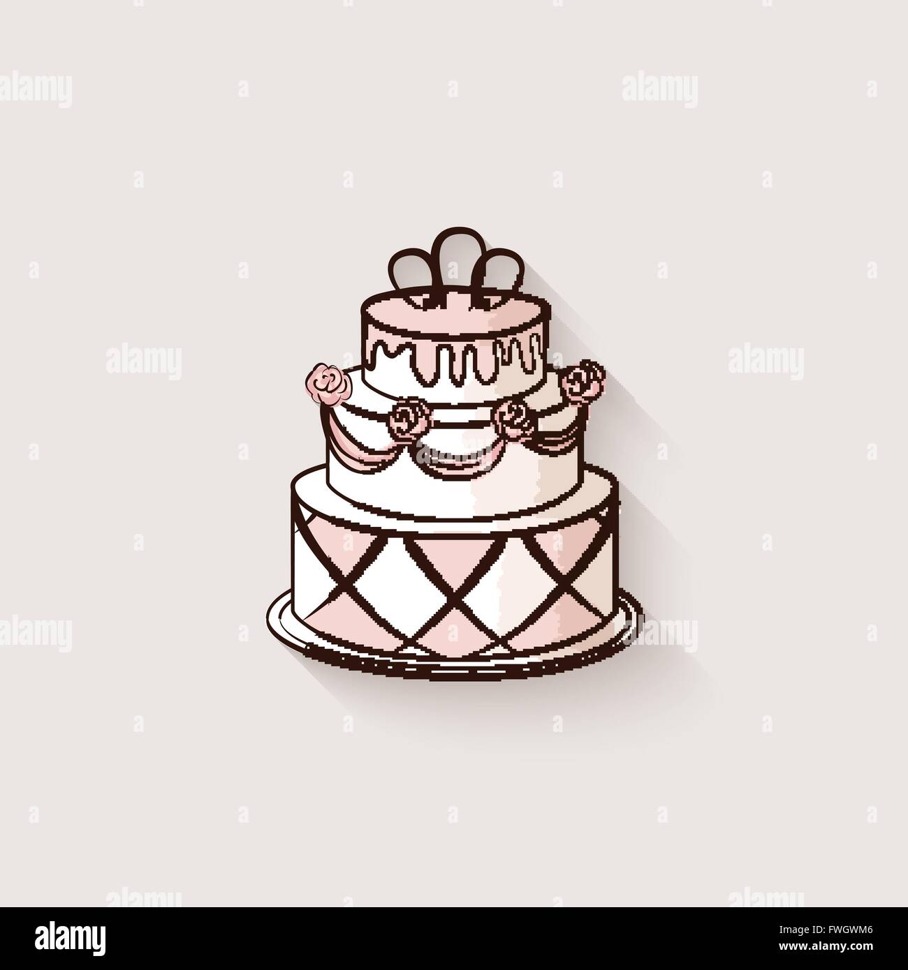 wedding cake design element - vector illustration. eps 10 Stock Vector ...