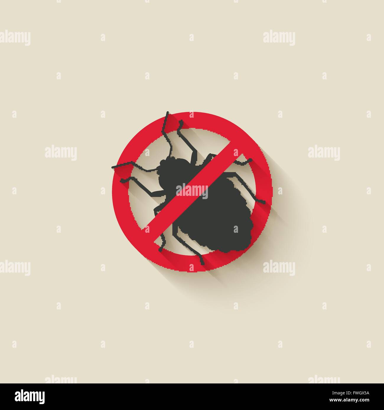bug warning sign vector illustration. eps 10 Stock Vector Image & Art