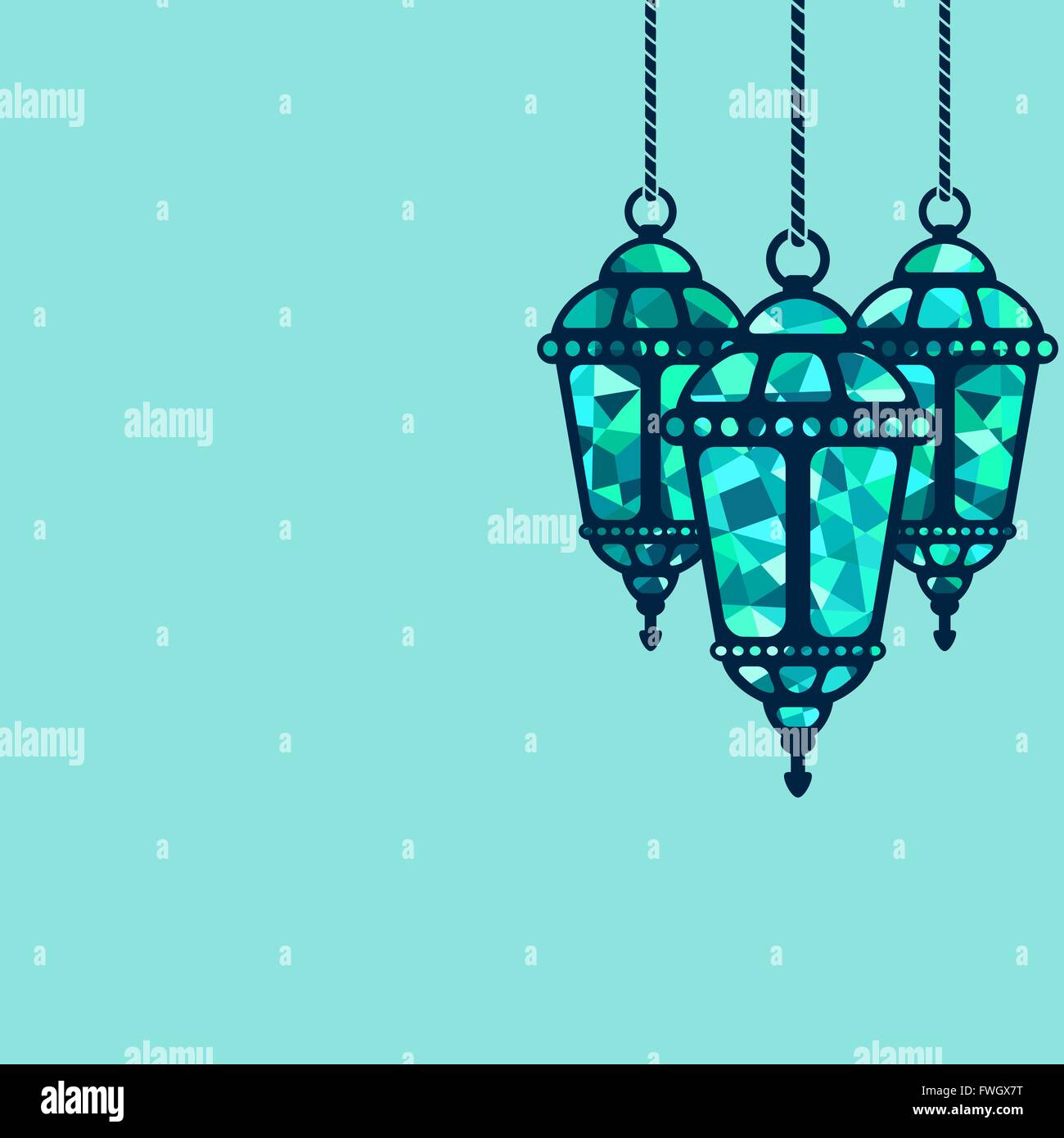 Ramadan lantern background - vector illustration. eps 8 